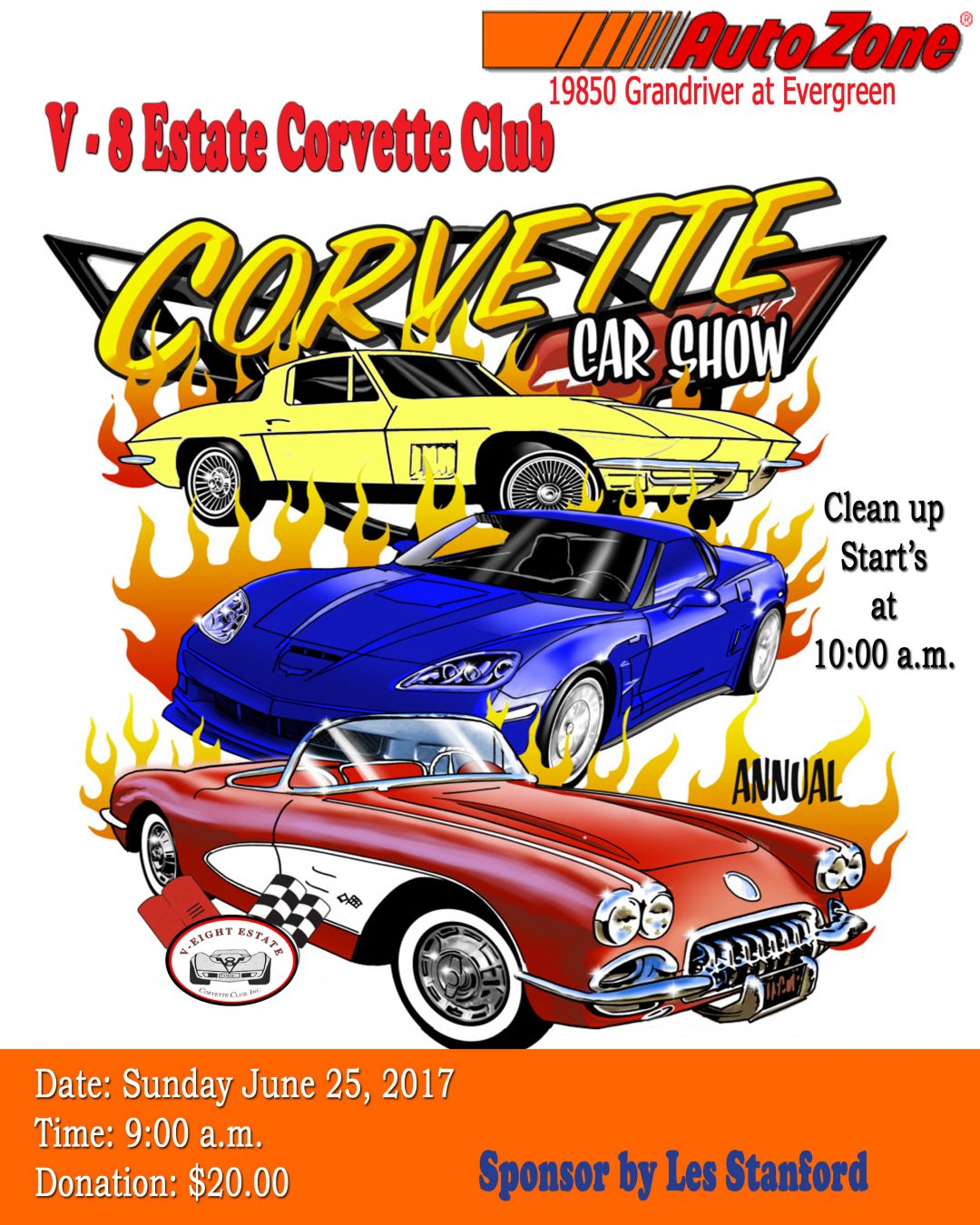 » V8 Estate Corvette Club Car Show Flyer 2 copy